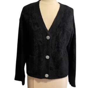 Liz Claiborne Faux Mohair Cardigan Size Medium